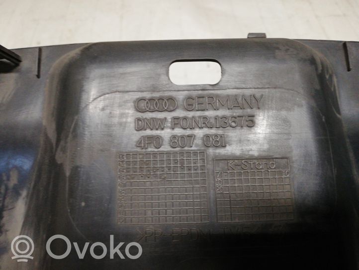 Audi A6 S6 C6 4F Plaque avant support serrure de capot 4F0807081