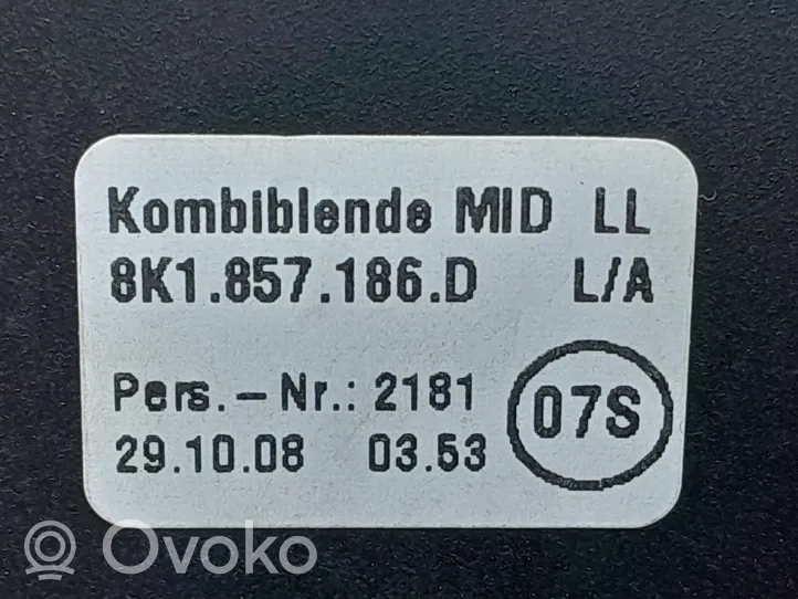 Audi A4 S4 B8 8K Radion/GPS-laitteen pääyksikön kehys 8K1857186D