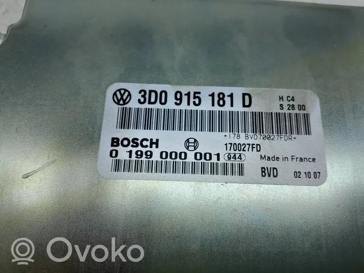 Volkswagen Phaeton Moduł sterowania ładowania akumulatora 3D0915181D