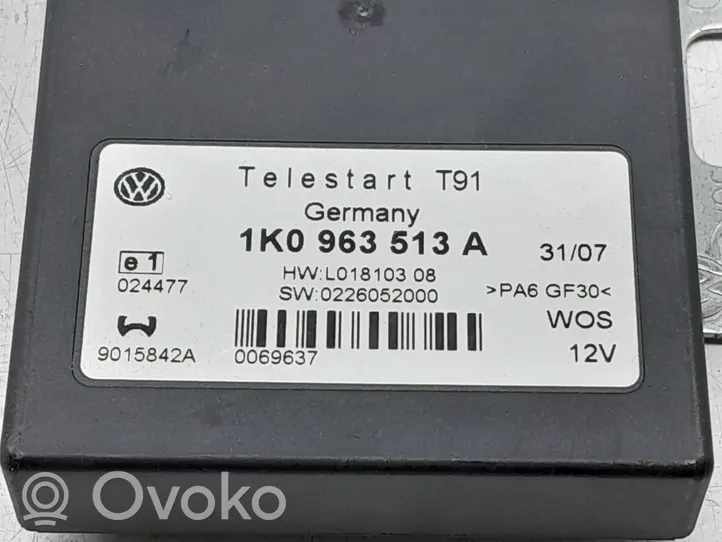 Volkswagen Phaeton Apulämmittimen ohjainlaite/moduuli 1K0963513A