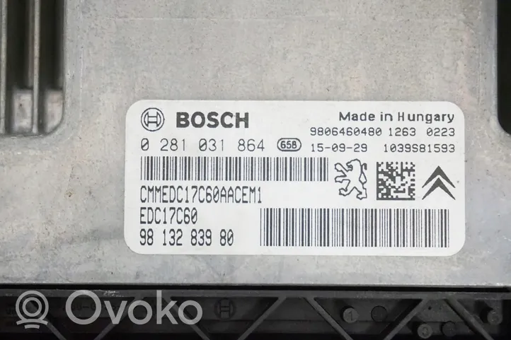 Peugeot 5008 Komputer / Sterownik ECU silnika 9813283980