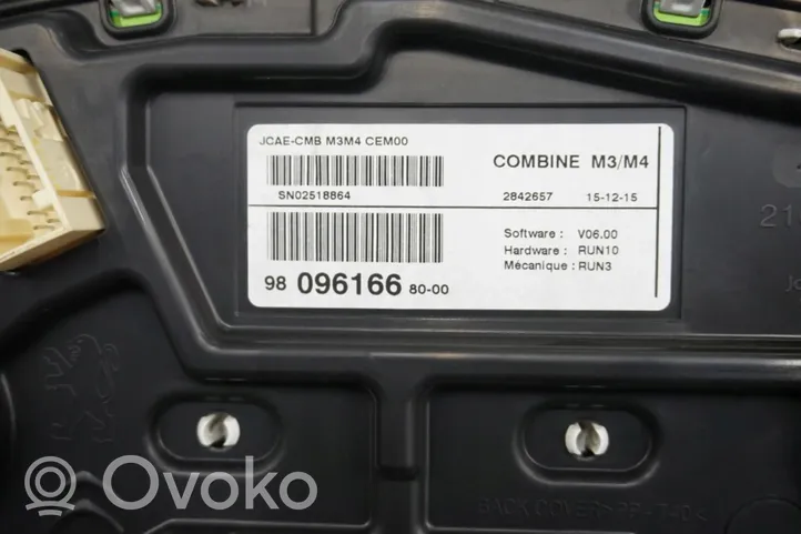 Citroen C-Elysée Compteur de vitesse tableau de bord 9809616680