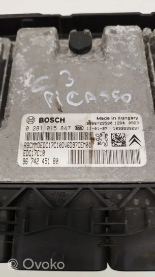 Citroen C3 Picasso Centralina/modulo del motore 9666729580