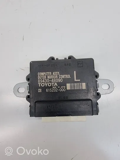 Lexus RX 450H Modulo di controllo degli specchietti retrovisori 8943048090