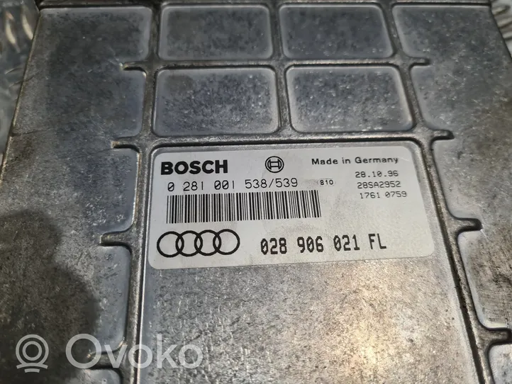 Audi 100 200 5000 C3 Variklio valdymo blokas 0281001538