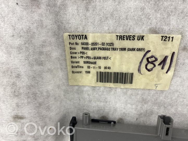 Toyota Avensis T270 Półka tylna bagażnika 6433005201