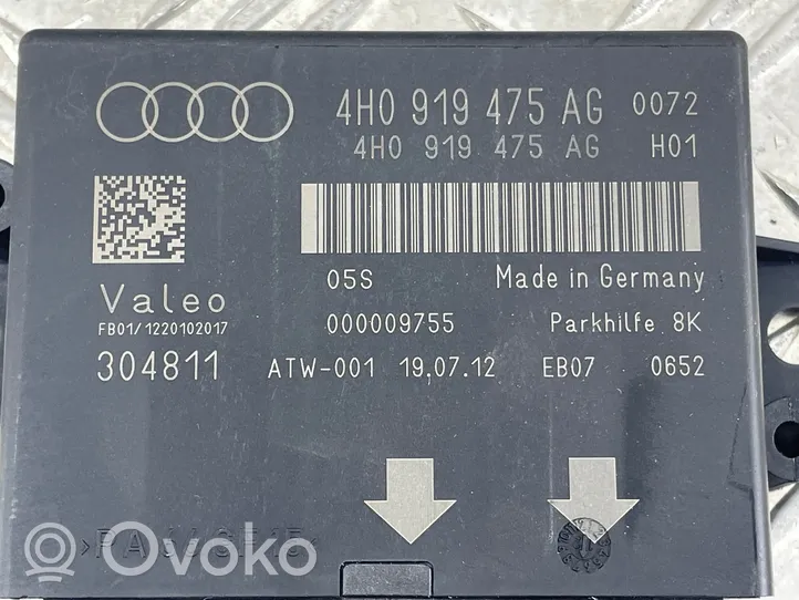 Audi A6 S6 C7 4G Sterownik / Moduł parkowania PDC 4H0919475AG