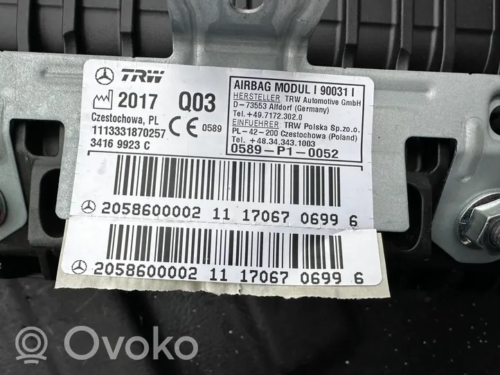 Mercedes-Benz C W205 Poduszka powietrzna Airbag pasażera 2058600002