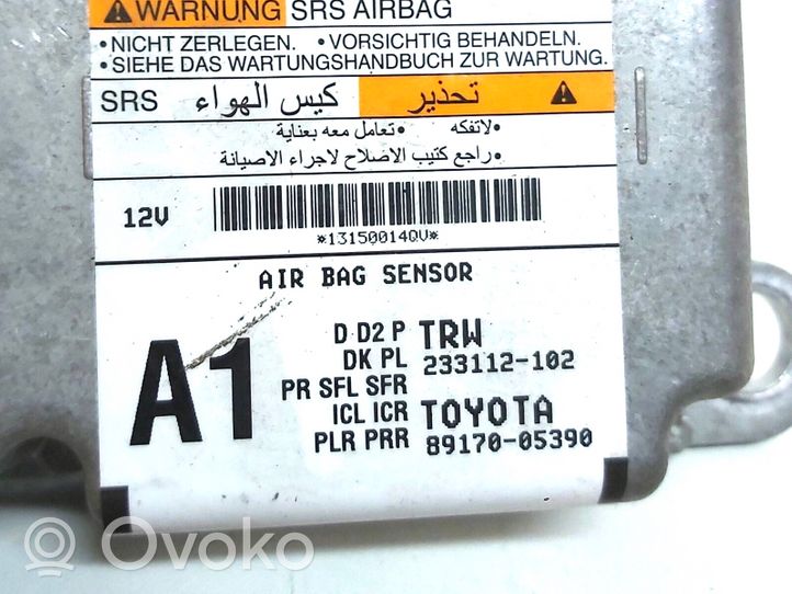 Toyota Avensis T270 Module de contrôle airbag 8917005390