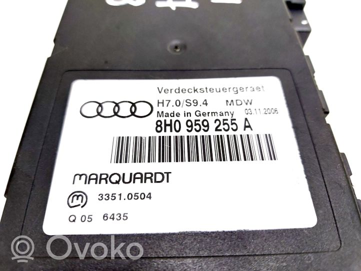 Audi A4 S4 B7 8E 8H Pakeliamo/ sudedamo stogo komplektas 8H0959255A