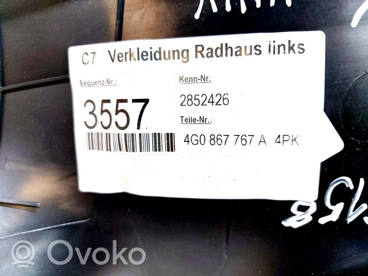 Audi A6 S6 C7 4G Šoninė apdaila prie galinės sėdynės (apačia) 4G0867767A