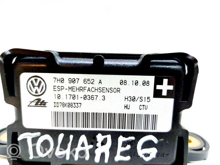 Volkswagen Touareg I Capteur de vitesse de lacet d'accélération ESP 7H0907652A