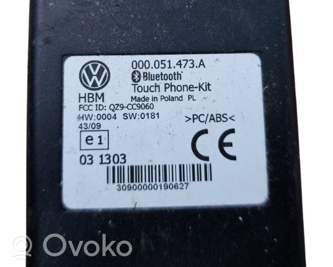 Volkswagen PASSAT B6 Centralina/modulo bluetooth 000051473A
