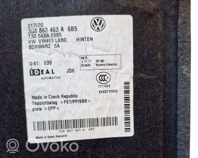 Volkswagen Arteon Tavaratilan kaukalon tekstiilikansi 3G8863463A