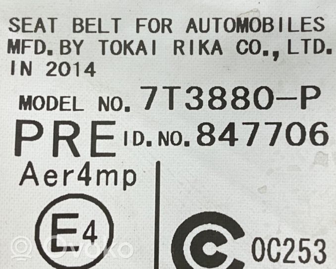 Toyota RAV 4 (XA40) Pas bezpieczeństwa fotela przedniego 7T4790P