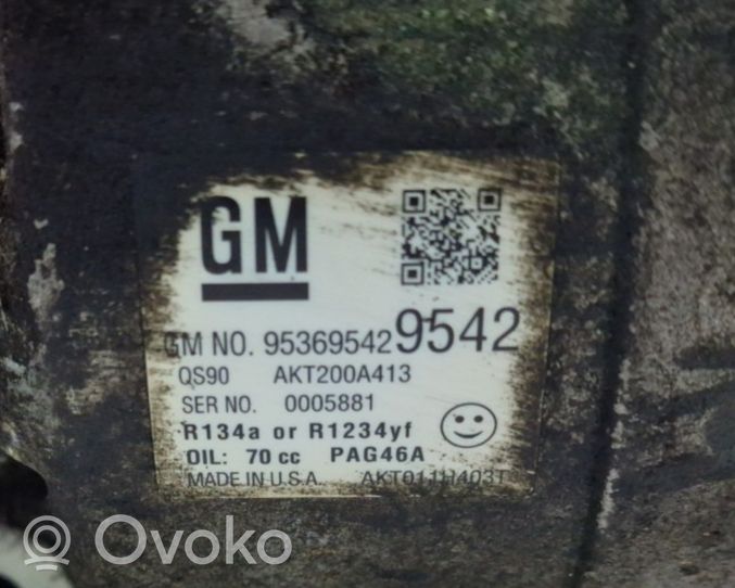 Opel Mokka Ilmastointilaitteen kompressorin pumppu (A/C) 95369542
