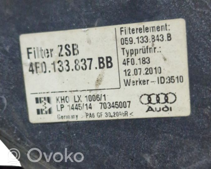 Audi A6 Allroad C6 Ilmansuodattimen kotelo 4F0133837BB