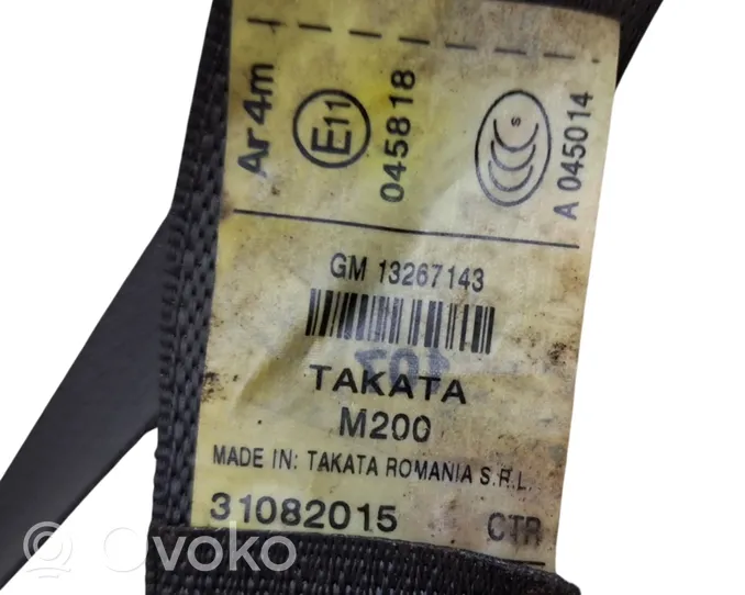 Opel Insignia A Keskipaikan turvavyö (takaistuin) 13267143