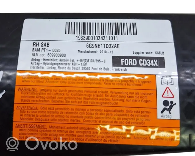 Ford S-MAX Sėdynės oro pagalvė 6G9N611D32AE