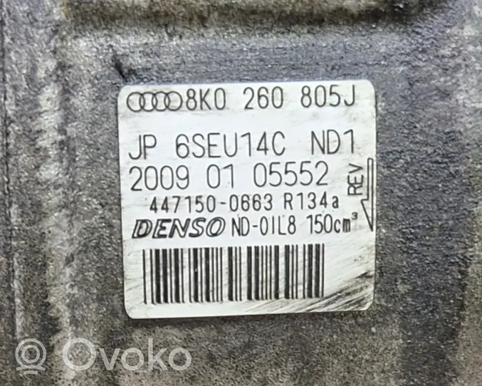 Audi Q5 SQ5 Ilmastointilaitteen kompressorin pumppu (A/C) 8K0260805J