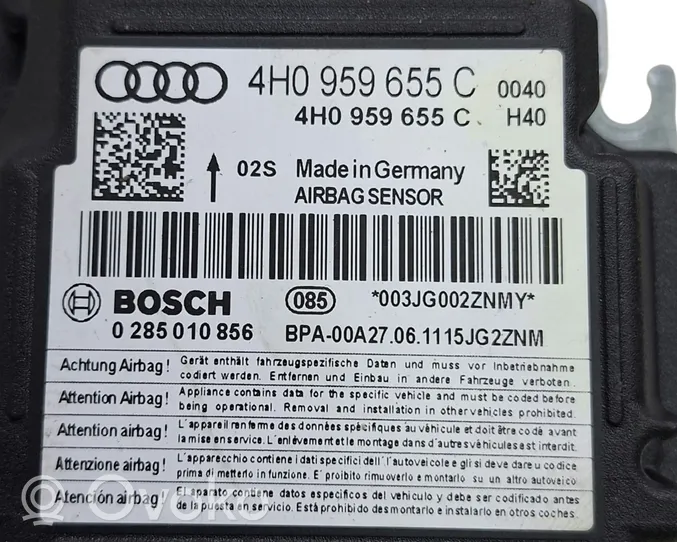 Audi A6 S6 C7 4G Turvatyynyn ohjainlaite/moduuli 4H0959655C