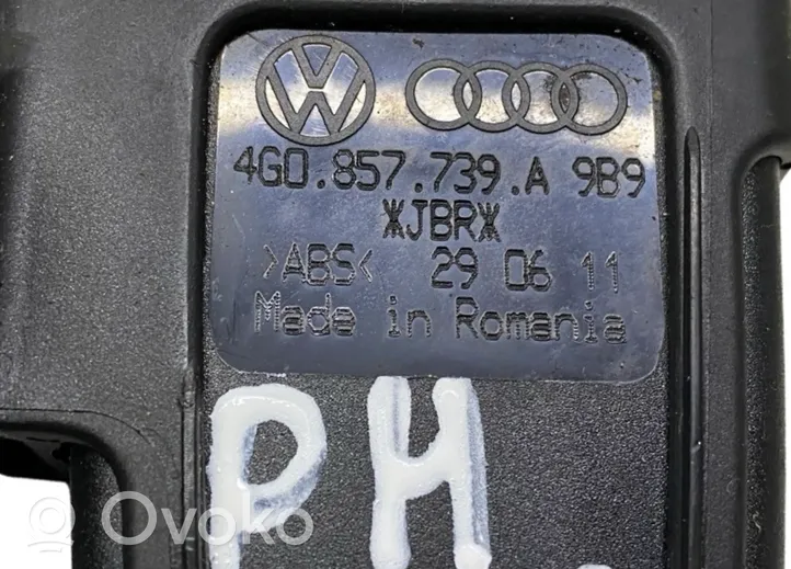 Audi A6 S6 C7 4G Klamra środkowego pasa bezpieczeństwa fotela tylnego 4G0857739A