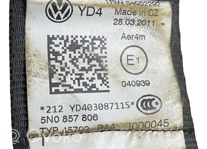 Volkswagen Tiguan Ceinture de sécurité arrière 5N0857806