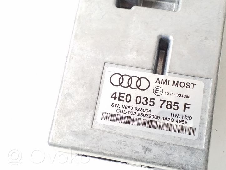 Audi A4 S4 B8 8K Multimedian ohjauslaite 4E0035785F