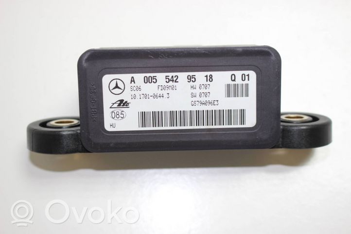 Mercedes-Benz S W221 Czujnik przyspieszenia ESP A0055429518