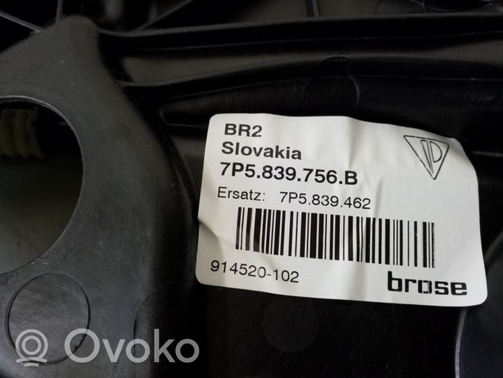 Porsche Cayenne (92A) Meccanismo di sollevamento del finestrino posteriore senza motorino 7P5839756B