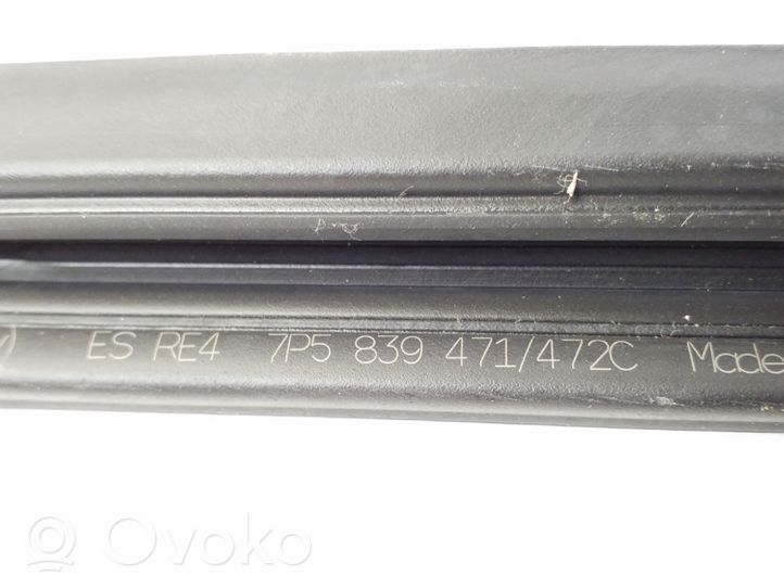 Porsche Cayenne (92A) Baguette moulure de porte arrière 7P5839472C