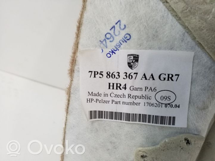 Porsche Cayenne (92A) Wykładzina podłogowa tylna 7P5863367