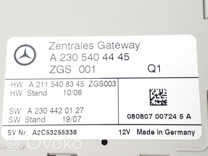 Mercedes-Benz SL R230 Moduł sterowania Gateway A2305404445