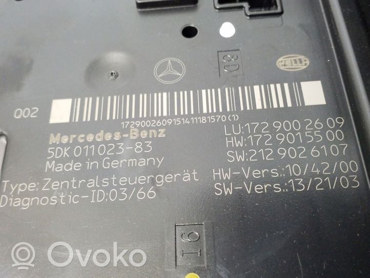 Mercedes-Benz SLK R172 SAM valdymo blokas A1729060205