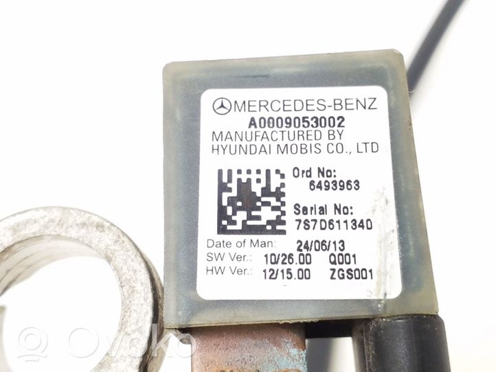 Mercedes-Benz E C207 W207 Câble négatif masse batterie A0009053002