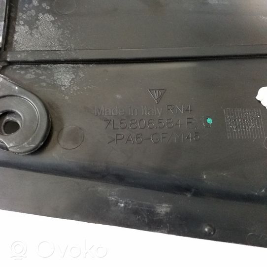 Porsche Cayenne (9PA) Rivestimento della modanatura della chiusura del vano motore/cofano 7L5806584F