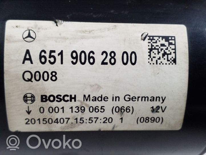 Mercedes-Benz C W205 Käynnistysmoottori A6519062800