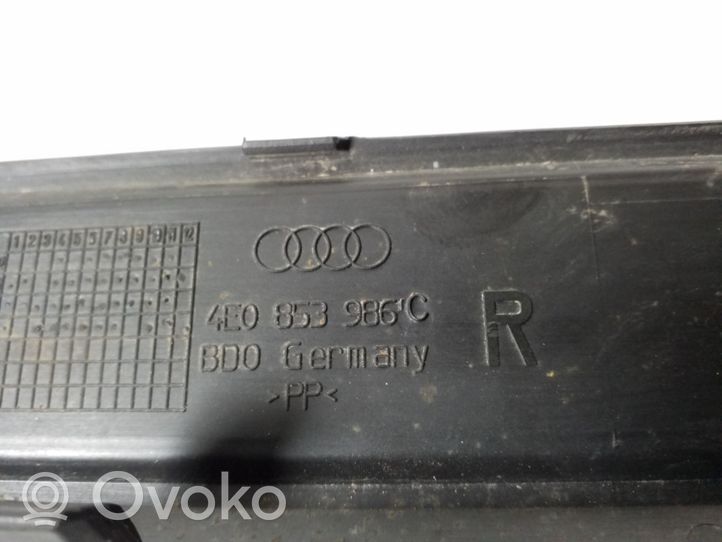 Audi A8 S8 D3 4E Copertura del rivestimento del sottoporta anteriore 4E0853986C