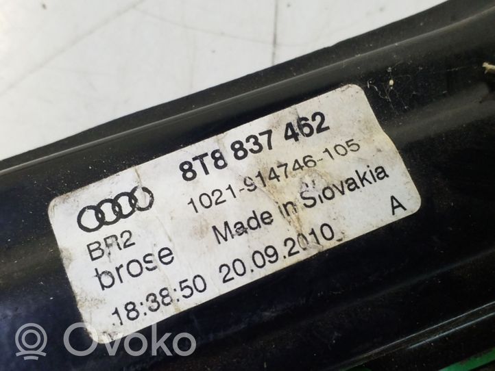 Audi A5 8T 8F Mechanizm podnoszenia szyby przedniej bez silnika 8T8837462