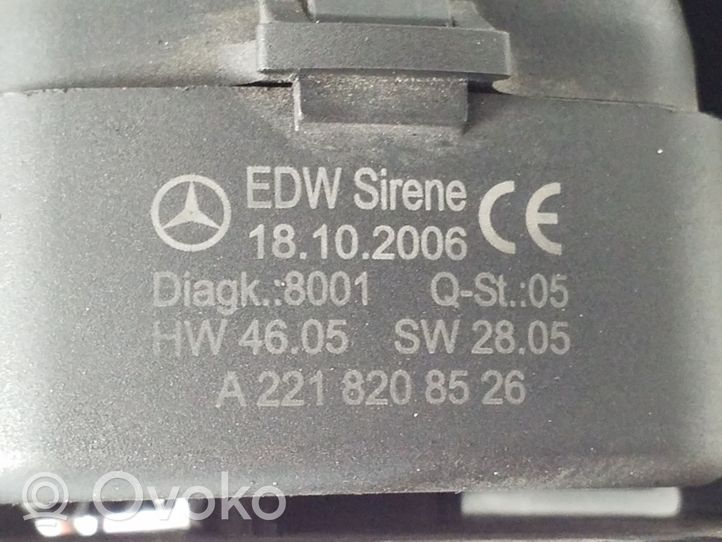 Mercedes-Benz CL C216 Sirena del sistema de alarma A2218208526