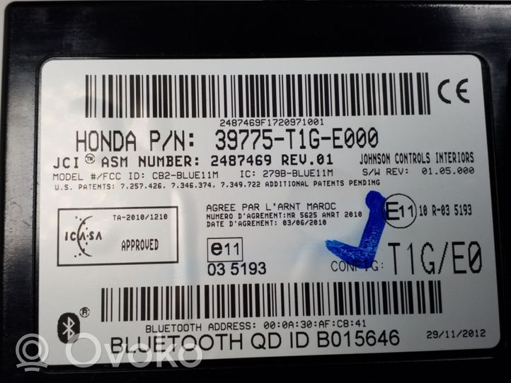 Honda CR-V Bluetoothin ohjainlaite/moduuli 39775T1GE000