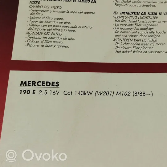 Mercedes-Benz 190 W201 Gaisa filtrs 1020940204