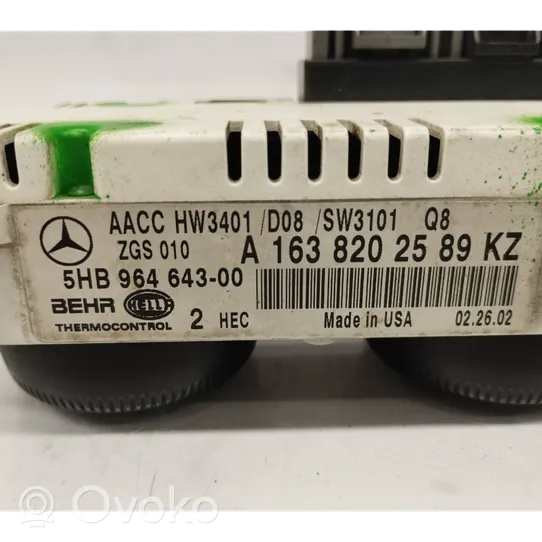 Mercedes-Benz ML W163 Altri interruttori/pulsanti/cambi 1638202589