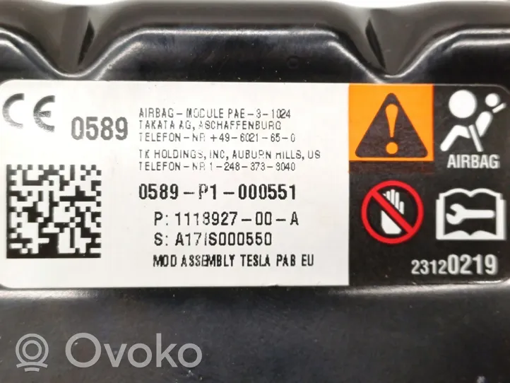 Tesla Model S Poduszka powietrzna Airbag pasażera 0589P1000551