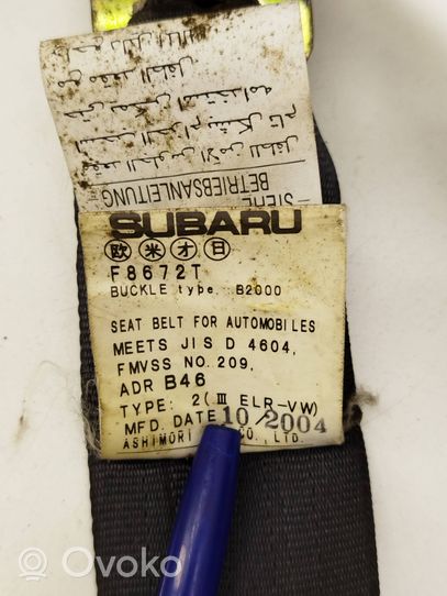 Subaru Legacy Ceinture de sécurité arrière F8672T