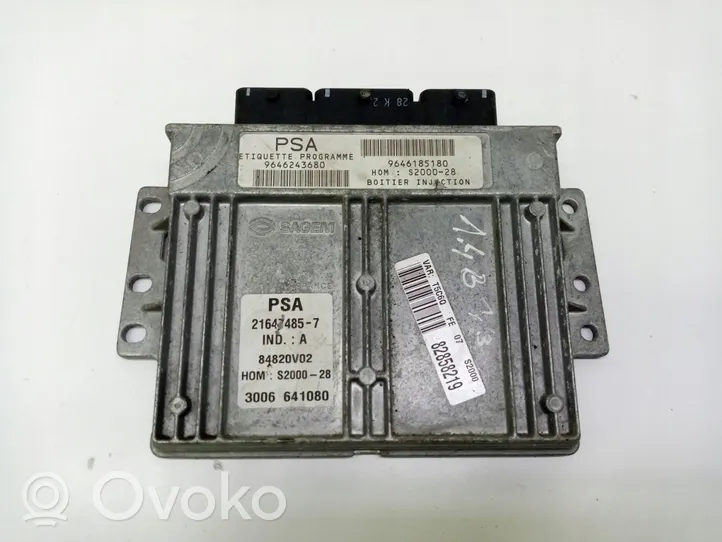 Peugeot 307 Unité de commande, module ECU de moteur 9646185180