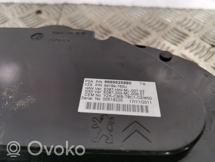 Peugeot 3008 I Tachimetro (quadro strumenti) 9666625880