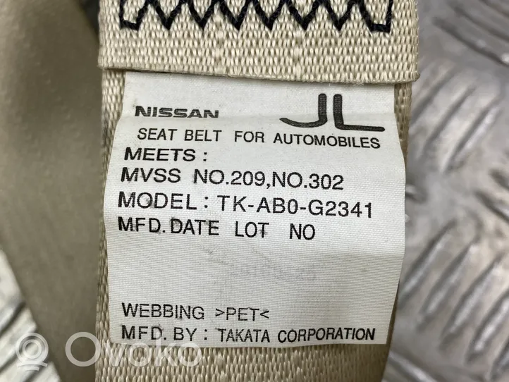 Infiniti QX80 Ceinture de sécurité (3ème rang) 