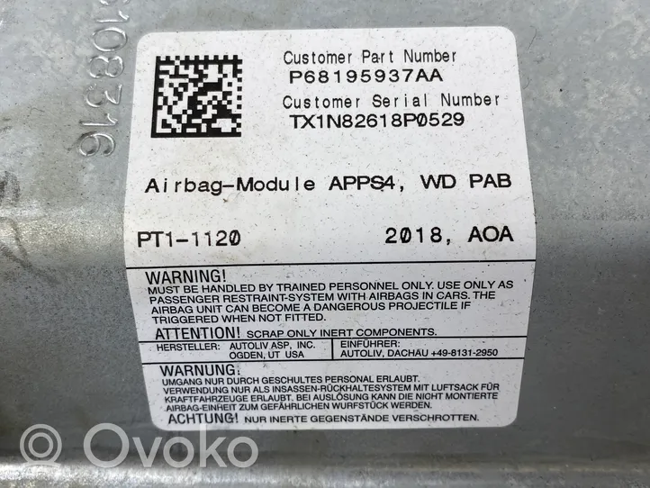 Dodge Durango Airbag de passager P68195937AA