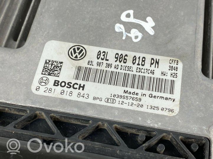 Volkswagen Beetle A5 Komputer / Sterownik ECU i komplet kluczy 03L906018PN